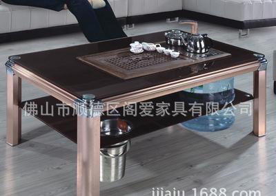 外贸出口简约客厅茶几钢化玻璃多功能功夫茶桌自动上水休闲咖啡桌